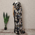 Black Premium Pure Silk Chiffon Printed Saree, 5.5 Mtrs Length, 110 Cms Width, Made in India-D24244