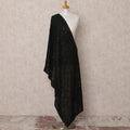 Black All Over Sequin Embroidered Synthetic Georgette Dupatta, Size 210X90 Cms, India-D24831