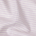 قماش كتان نقي فاخر مطبوع بخطوط أفقية باللونين الأبيض والأرجواني، 150 سم، الهند - D25162