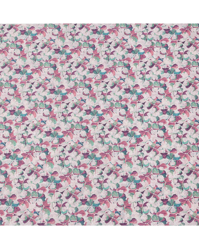Pink Multicolor Floral Print Pure Italian Cotton Lawn Fabric, 140 Cms, Italy-D25394 Regal Fabrics