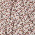 Beige and Brown Floral Print Pure Italian Cotton Lawn Fabric, 140 Cms, Italy-D25395
