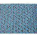 Blue Multicolor Floral Print Pure Italian Cotton Lawn Fabric, 140 Cms, Italy-D25397