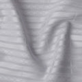 Silver Grey with Self Stripes Premium Swiss Poly Cotton Fabric, 150 Cms, Switzerland-D25402
