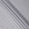 Silver Grey with Self Stripes Premium Swiss Poly Cotton Fabric, 150 Cms, Switzerland-D25402
