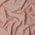 Peach with Self Stripes Premium Swiss Poly Cotton Fabric, 150 Cms, Switzerland-D25404