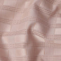 Peach with Self Check Stripes Premium Swiss Poly Cotton Fabric, 150 Cms, Switzerland-D25405