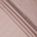 Peach with Self Check Stripes Premium Swiss Poly Cotton Fabric, 150 Cms, Switzerland-D25406