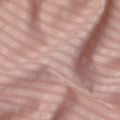 Peach with Textured Self Stripes Premium Swiss Poly Cotton Fabric, 150 Cms, Switzerland-D25407