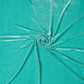 Aqua Blue Premium Silk Blended Velvet Fabric with Lustrous Finish and Elegant Draping Texture, 140 Cms Width, Made in China-D25907