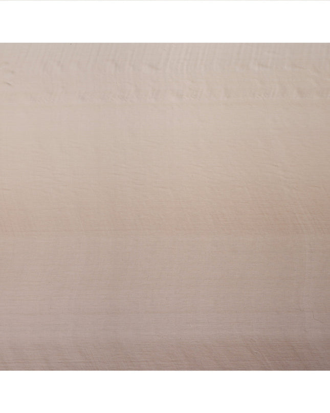 Beige to Brown Ombre Wrinkle Silk Chiffon Fabric with Soft Texture and Lightweight Flow, 110 Cms Width, Made in South Korea-D25911