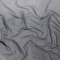 Black to Grey Ombre Wrinkle Silk Chiffon Fabric with Sheer Flow and Lightweight Texture, 110 Cms Width, Made in South Korea-D25913