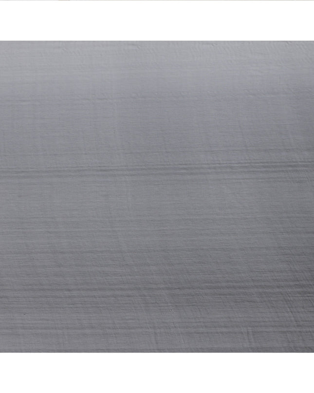 Black to Grey Ombre Wrinkle Silk Chiffon Fabric with Sheer Flow and Lightweight Texture, 110 Cms Width, Made in South Korea-D25913