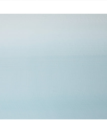 Aqua Blue to Light Blue Ombre Wrinkle Silk Chiffon Fabric with Airy Texture and Elegant Drape, 110 Cms Width, Made in South Korea-D25914