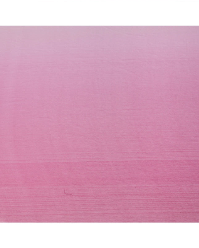 Pink to Fuchsia Ombre Wrinkle Silk Chiffon Fabric with Soft Sheer Texture and Elegant Flow, 110 Cms Width, Made in South Korea-D25915