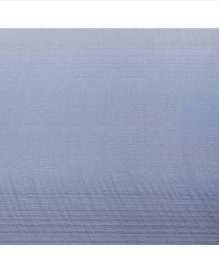 Blue to Navy Ombre Wrinkle Silk Chiffon Fabric with Sheer Texture and Luxurious Flow, 110 Cms Width, Made in South Korea-D25916