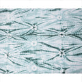 Mint Green and White Circular Tie-Dye Patterned Viscose Crepe Fabric, 140 Cms Width, Made in India-D26364