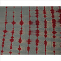 Grey and Maroon Linear Tie-Dye Patterned Viscose Crepe Fabric, 140 Cms Width, Made in India-D26366