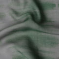 Olive Green and Grey Shibori Tie-Dye Patterned Viscose Crepe Fabric, 140 Cms Width, Made in India-D26367