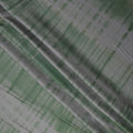 Olive Green and Grey Shibori Tie-Dye Patterned Viscose Crepe Fabric, 140 Cms Width, Made in India-D26367