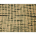 Beige and Olive Green Horizontal Tie-Dye Patterned Viscose Crepe Fabric, 140 Cms Width, Made in India-D26368