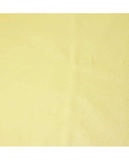 Yellow Synthetic Chiffon Traditional Sudanese Thobe with Sparkling Stone Work, 4.5 Mtrs Piece, Width 110 Cms, Made in India-D26442