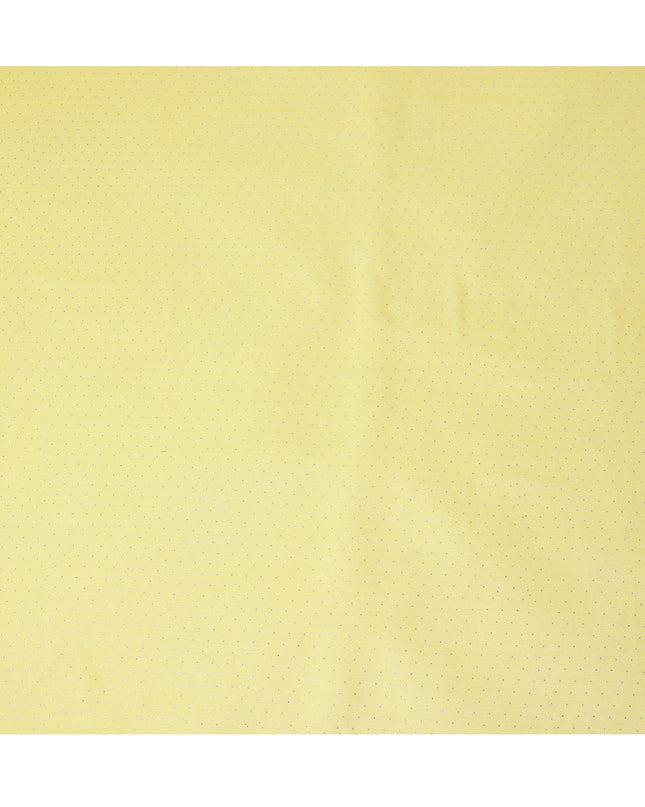 Yellow Synthetic Chiffon Traditional Sudanese Thobe with Sparkling Stone Work, 4.5 Mtrs Piece, Width 110 Cms, Made in India-D26442