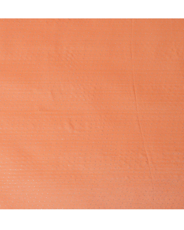 Orange Synthetic Chiffon Traditional Sudanese Thobe with Stone Work, 4.5 Mtrs Piece, Width 110 Cms, Made in India-D26444