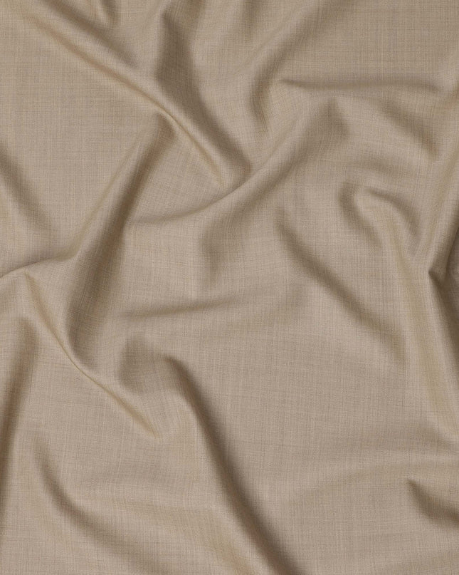 Light Brown Premium Super 160’s English Wool & Cashmere Suiting Fabric, 150 cm Width, Made in UK-D26736