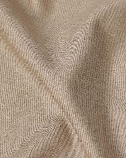 Light Brown Premium Super 160’s English Wool & Cashmere Suiting Fabric, 150 cm Width, Made in UK-D26736