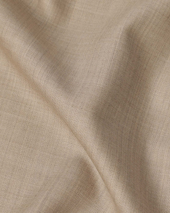 Light Brown Premium Super 160’s English Wool & Cashmere Suiting Fabric, 150 cm Width, Made in UK-D26736