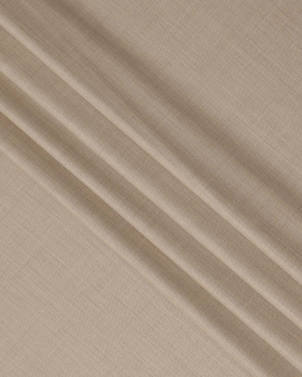 Light Brown Premium Super 160’s English Wool & Cashmere Suiting Fabric, 150 cm Width, Made in UK-D26736
