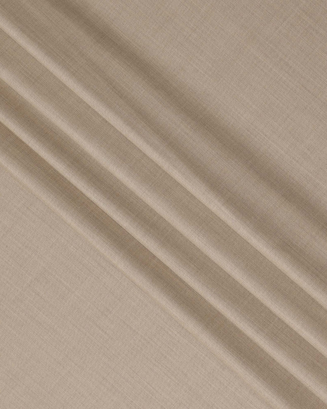 Light Brown Premium Super 160’s English Wool & Cashmere Suiting Fabric, 150 cm Width, Made in UK-D26736