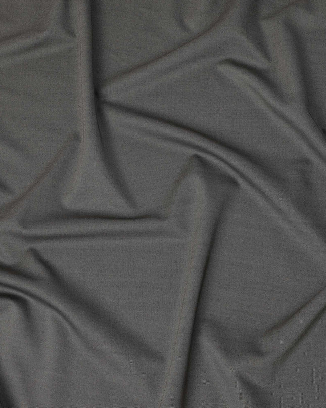 Charcoal Grey Premium Super 160’s English Wool & Cashmere Suiting Fabric, 150 cm Width, Made in UK-D26737