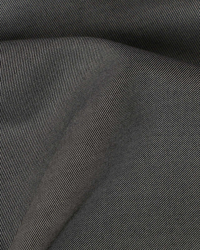 Charcoal Grey Premium Super 160’s English Wool & Cashmere Suiting Fabric, 150 cm Width, Made in UK-D26737