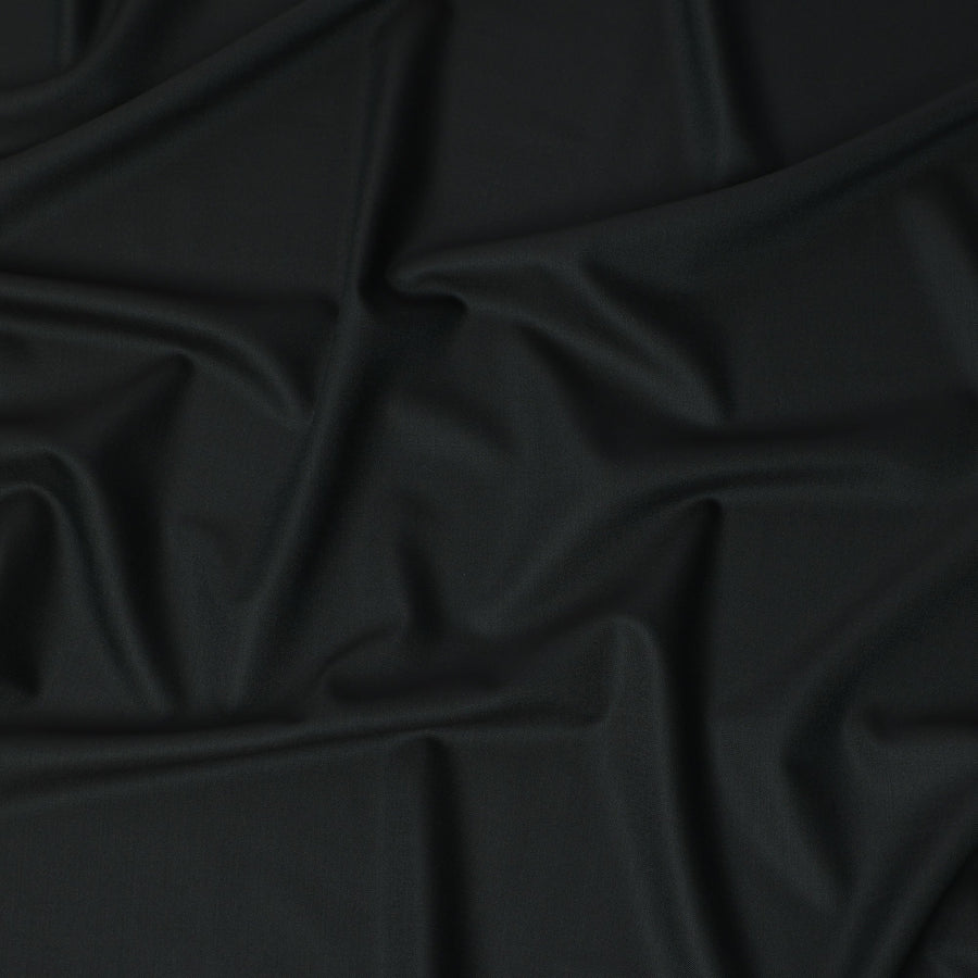 Dark Green Premium Super 160’s English Wool & Cashmere Suiting Fabric, 150 cm Width, Made in UK-D26738