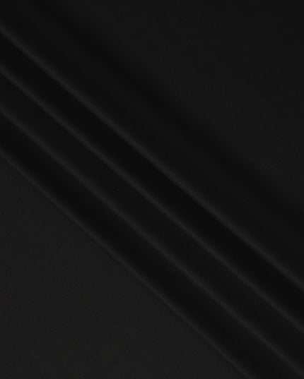 Jet Black Premium Super 160’s English Wool & Cashmere Suiting Fabric, 150 cm Width, Made in UK-D26740