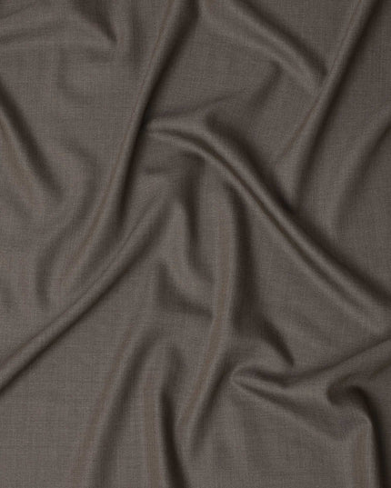 Mocha Brown Premium Super 180’s English Wool & Cashmere Suiting Fabric, 150 cm Width, Made in UK-D26741