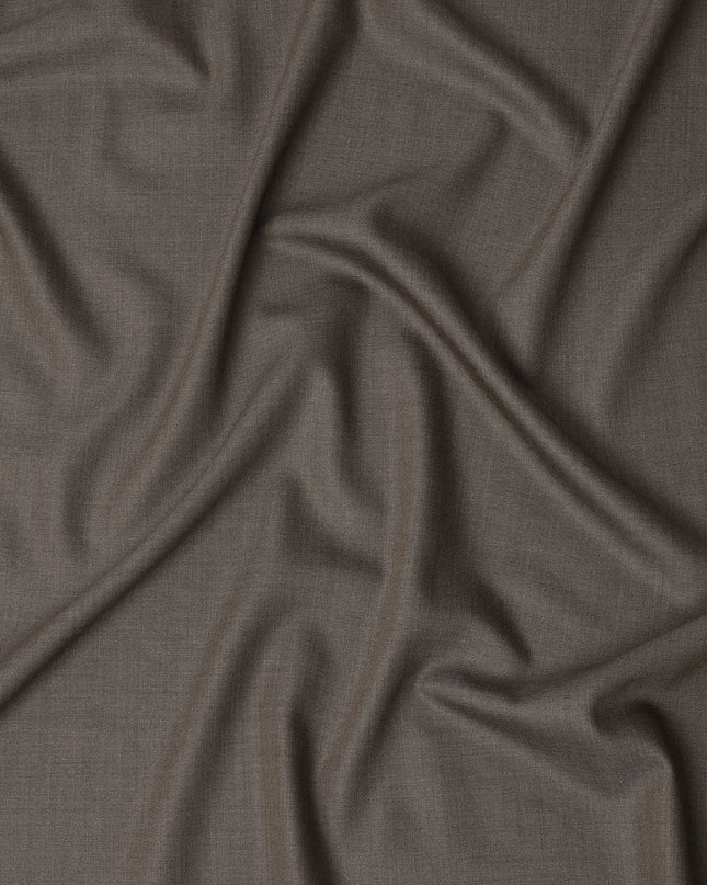 Mocha Brown Premium Super 180’s English Wool & Cashmere Suiting Fabric, 150 cm Width, Made in UK-D26741