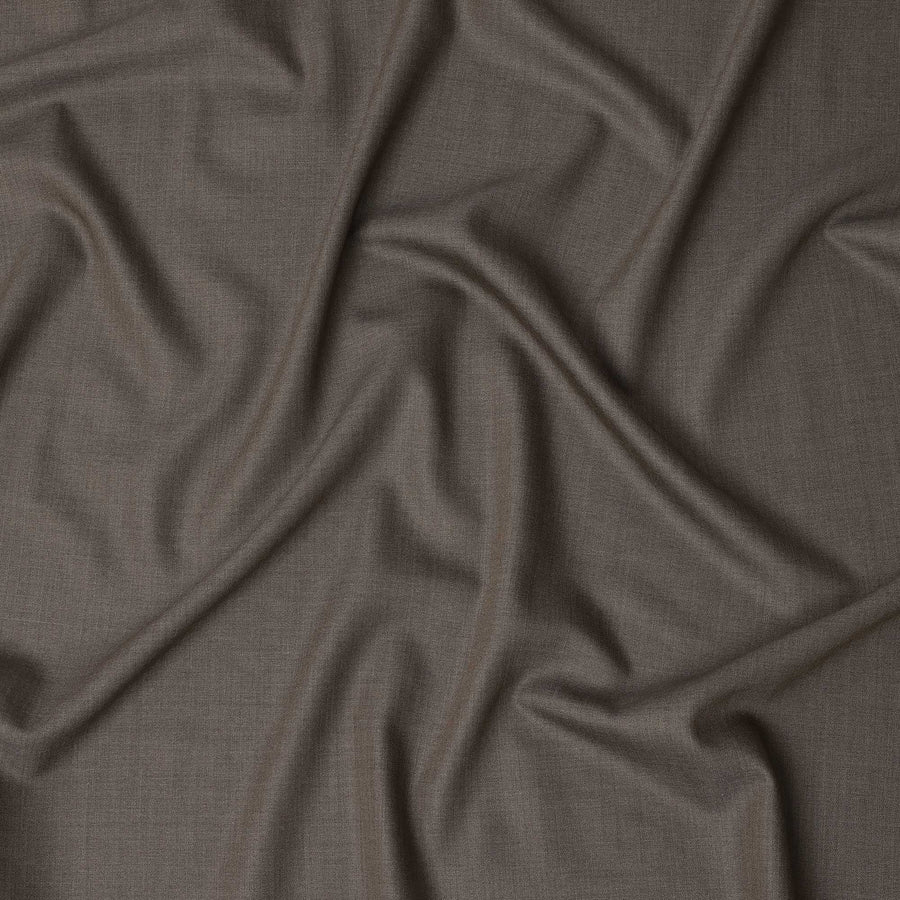 Mocha Brown Premium Super 180’s English Wool & Cashmere Suiting Fabric, 150 cm Width, Made in UK-D26741