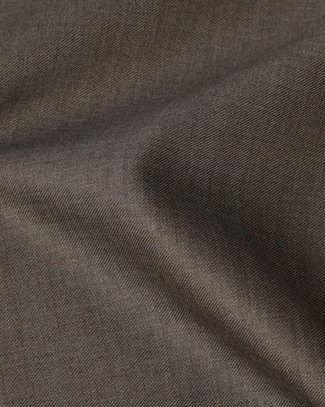 Mocha Brown Premium Super 180’s English Wool & Cashmere Suiting Fabric, 150 cm Width, Made in UK-D26741