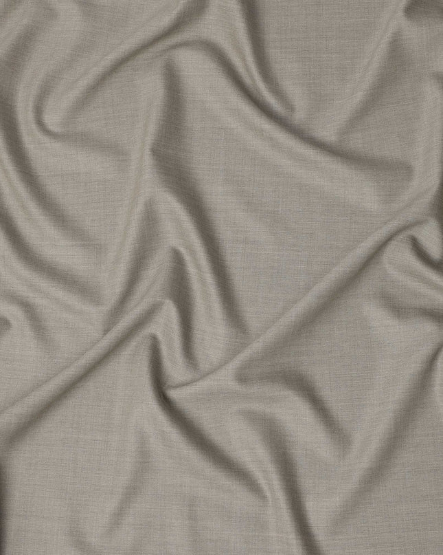 Light Taupe Premium Super 160’s English Wool & Cashmere Suiting Fabric, 150 cm Width, Made in UK-D26742