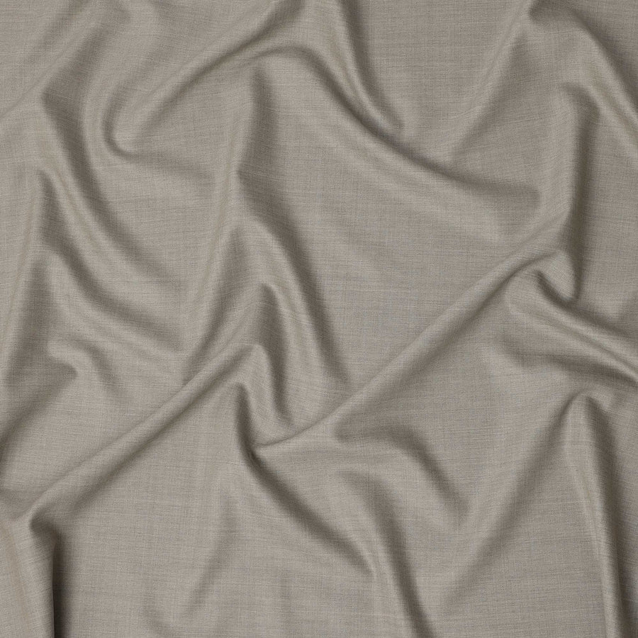 Light Taupe Premium Super 160’s English Wool & Cashmere Suiting Fabric, 150 cm Width, Made in UK-D26742