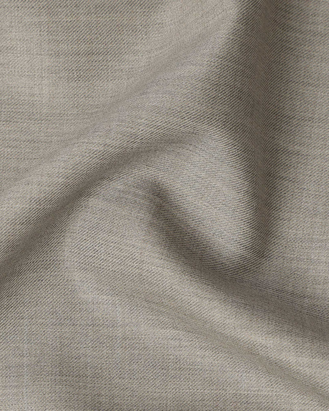 Light Taupe Premium Super 160’s English Wool & Cashmere Suiting Fabric, 150 cm Width, Made in UK-D26742