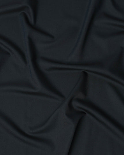 Petrol Blue Premium Super 160’s English Wool & Cashmere Suiting Fabric, 150 cm Width, Made in UK-D26743