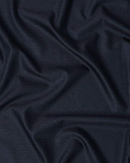 Midnight Navy Premium Super 180’s English Wool & Cashmere Suiting Fabric, 150 cm Width, Made in UK-D26744