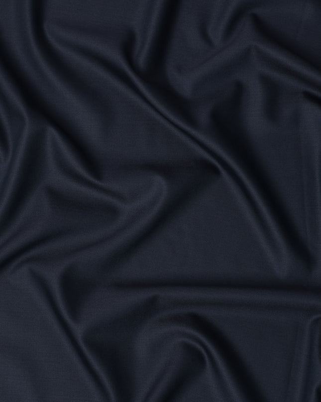 Midnight Navy Premium Super 180’s English Wool & Cashmere Suiting Fabric, 150 cm Width, Made in UK-D26744