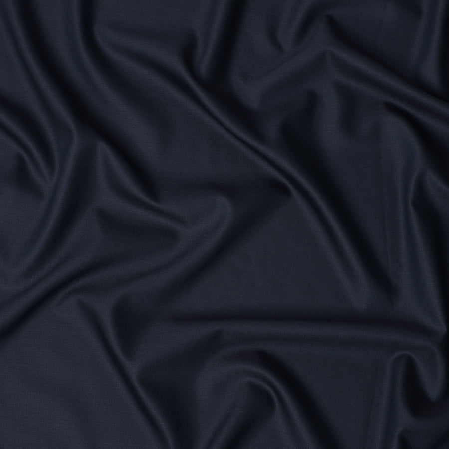 Midnight Navy Premium Super 180’s English Wool & Cashmere Suiting Fabric, 150 cm Width, Made in UK-D26744