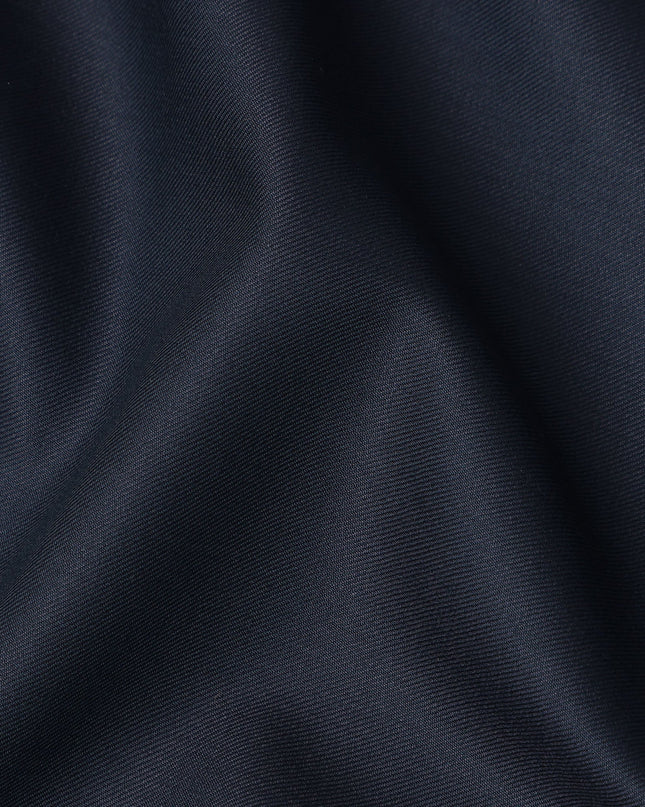 Midnight Navy Premium Super 180’s English Wool & Cashmere Suiting Fabric, 150 cm Width, Made in UK-D26744