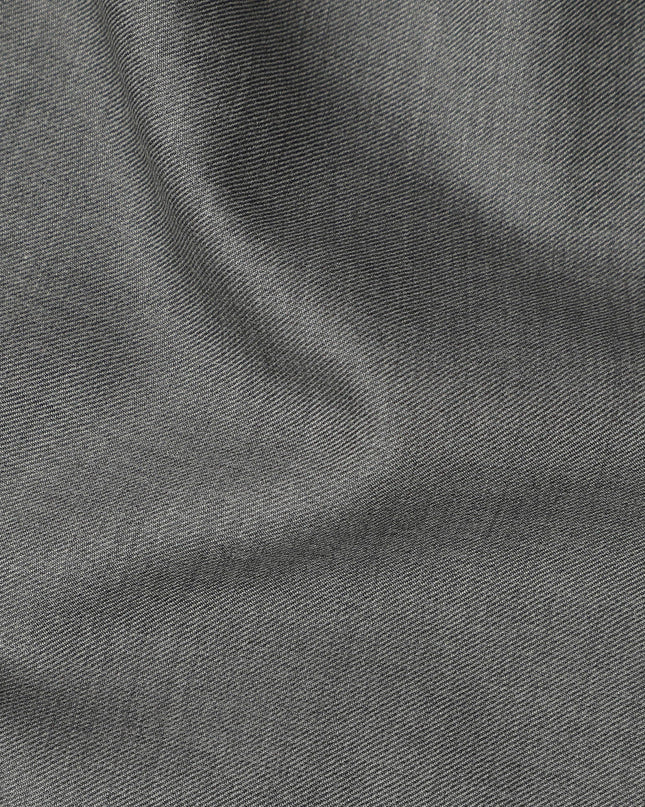 Steel Grey Premium Super 180’s English Wool & Cashmere Suiting Fabric, 150 cm Width, Made in UK-D26745