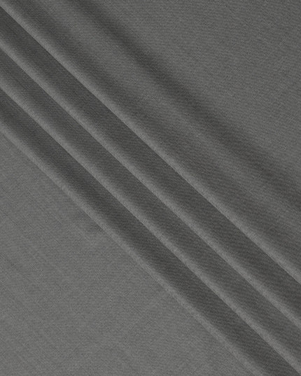 Steel Grey Premium Super 180’s English Wool & Cashmere Suiting Fabric, 150 cm Width, Made in UK-D26745